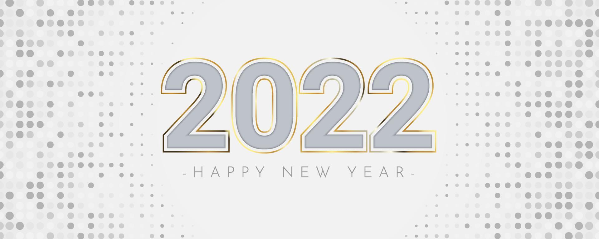 elegante 2022 kalender header met de gouden omtrek op abstracte achtergrond. luxe concept van gelukkig nieuwjaar 2022 vector
