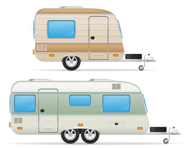 aanhangwagen caravan vectorillustratie vector