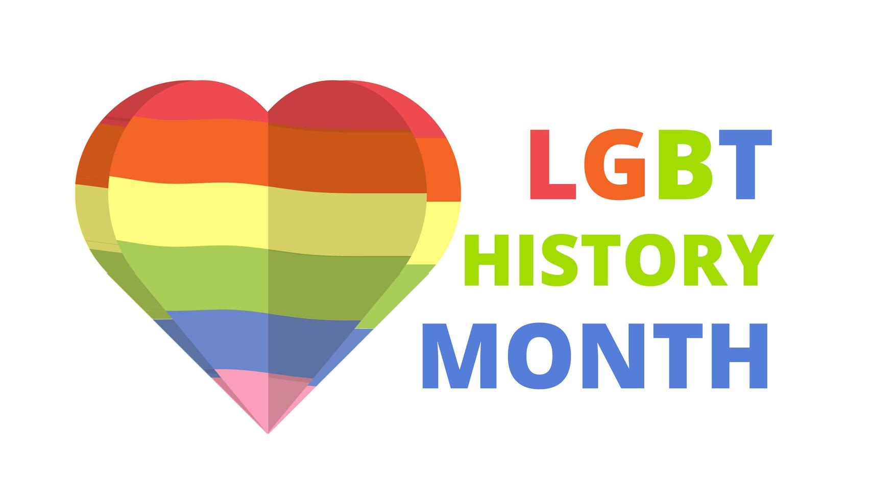 lgbt-geschiedenismaand in oktober, week, dag. lesbiennes, biseksuele vlag vector