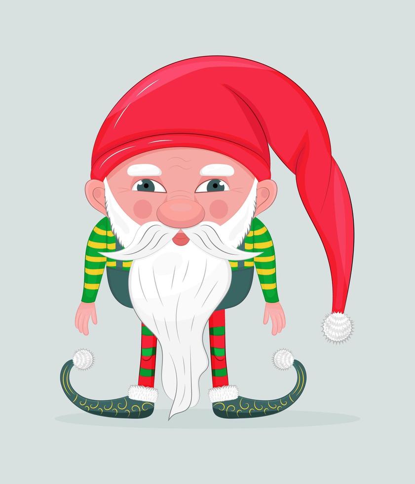 dwerg vectorillustratie. kerstmis, Santa's fairy helper illustratie. vector