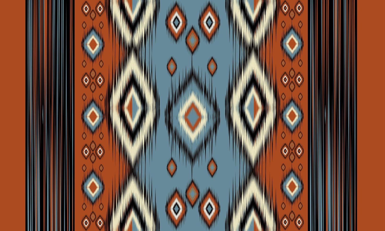 geometrische etnische oosterse ikat patroon traditioneel ontwerp voor achtergrond,tapijt,behang,kleding,inwikkeling,batik,stof,vector illustration.embroidery stijl. vector