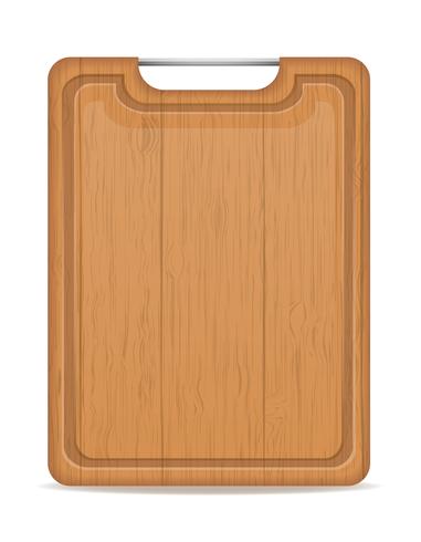 houten snijplank met metalen handvat vectorillustratie vector