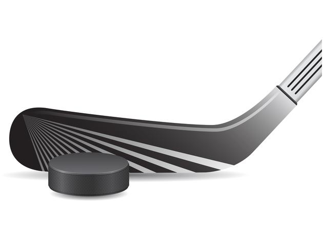 hockey stick en puck vector illustratie