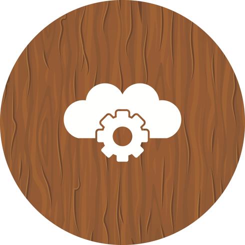 Cloud instellingen pictogram ontwerp vector