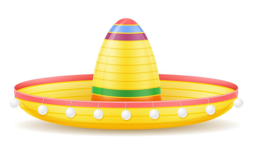 sombrero nationale Mexicaanse hoofdtooi vectorillustratie vector