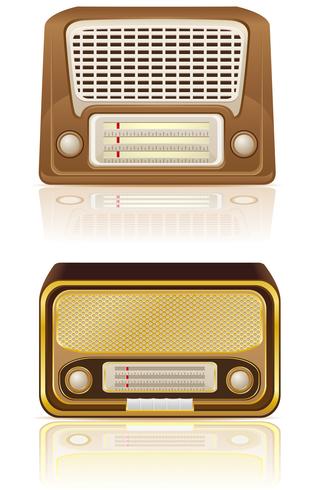 retro radio vectorillustratie vector