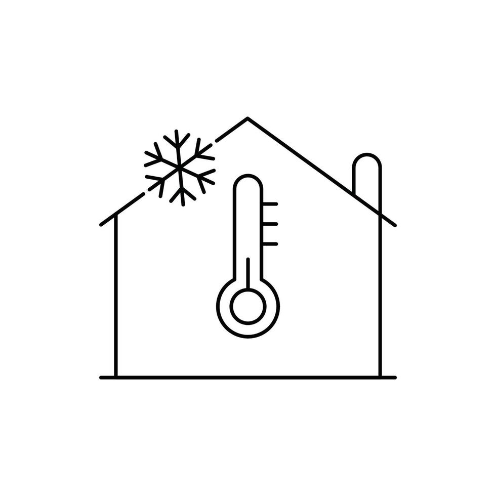 kamer koeling meting pictogram vector