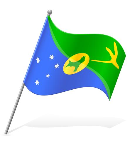 vlag van kerst eiland vectorillustratie vector