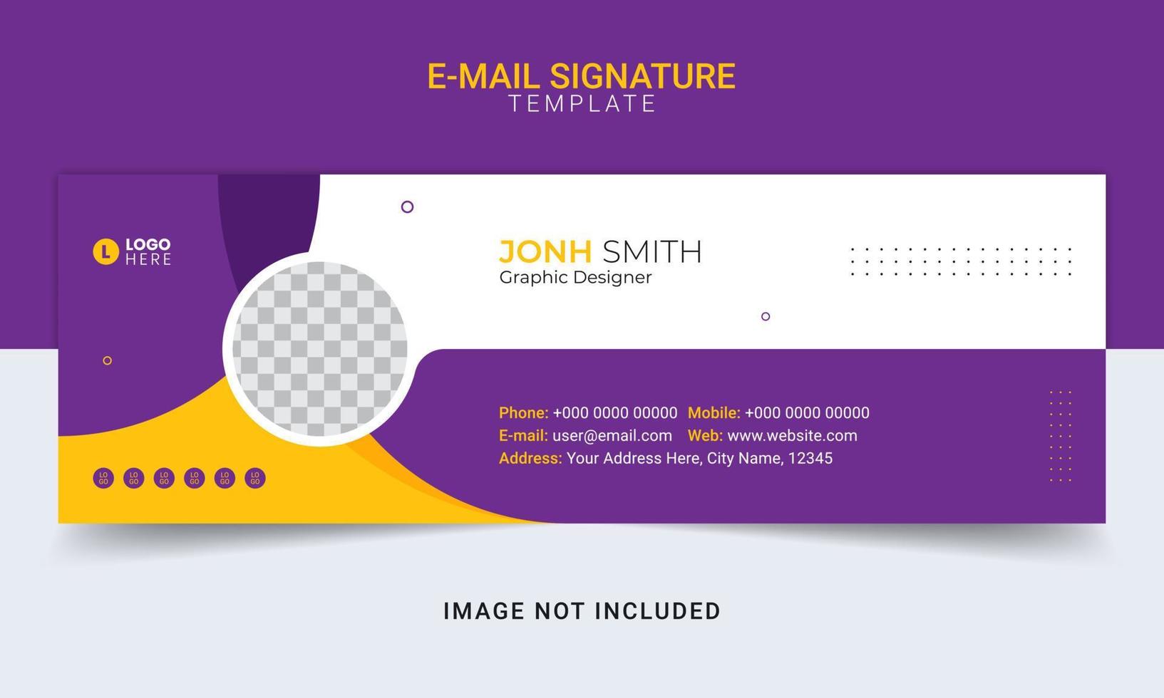 e-mailhandtekening of modern zakelijk voettekstsjabloonontwerp vector