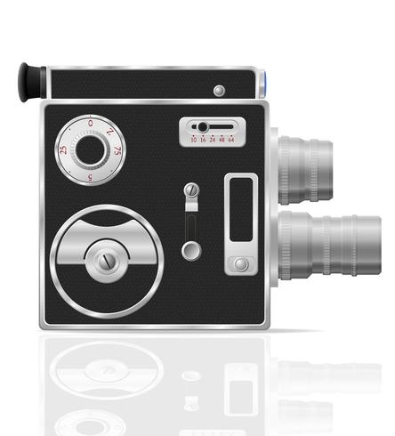 oude retro vintage film videocamera vectorillustratie vector