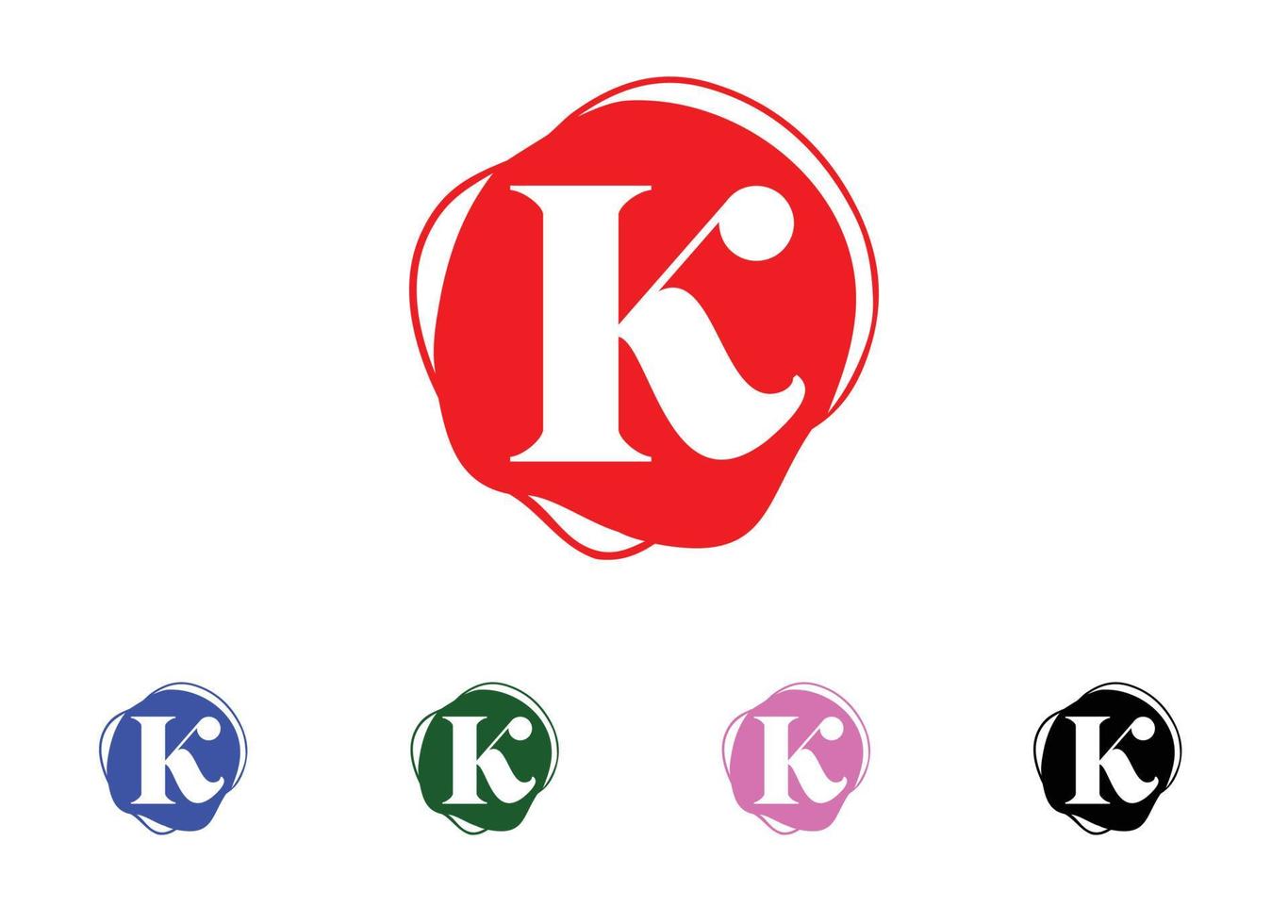 k letter logo en pictogram ontwerpsjabloon vector