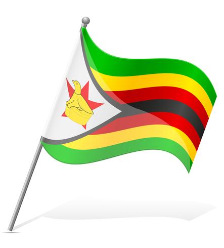 vlag van Zimbabwe vectorillustratie vector