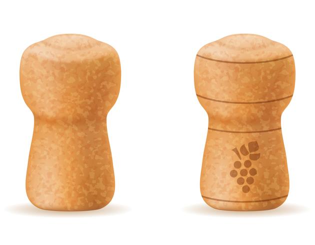 cork cork voor champagne fles vectorillustratie vector