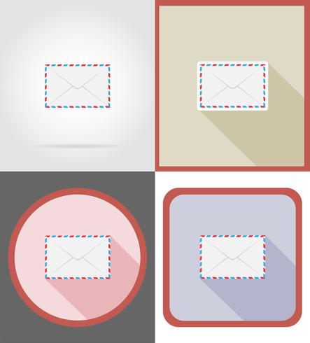 levering mail plat pictogrammen vector illustratie
