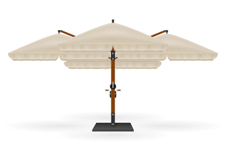 grote parasol voor bars en cafés op het terras of de strand vectorillustratie vector