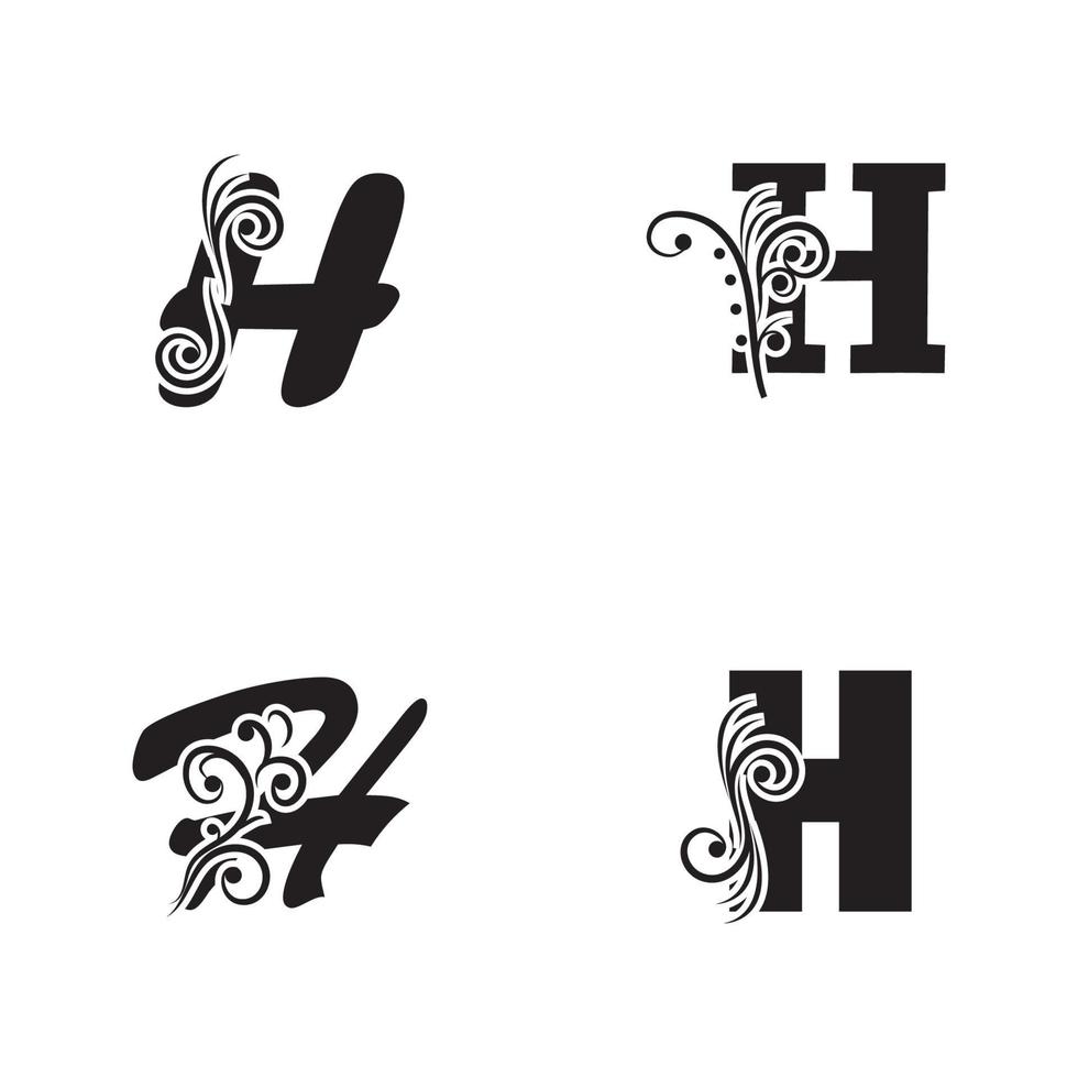 letter h logo pictogram vector ontwerpsjabloon