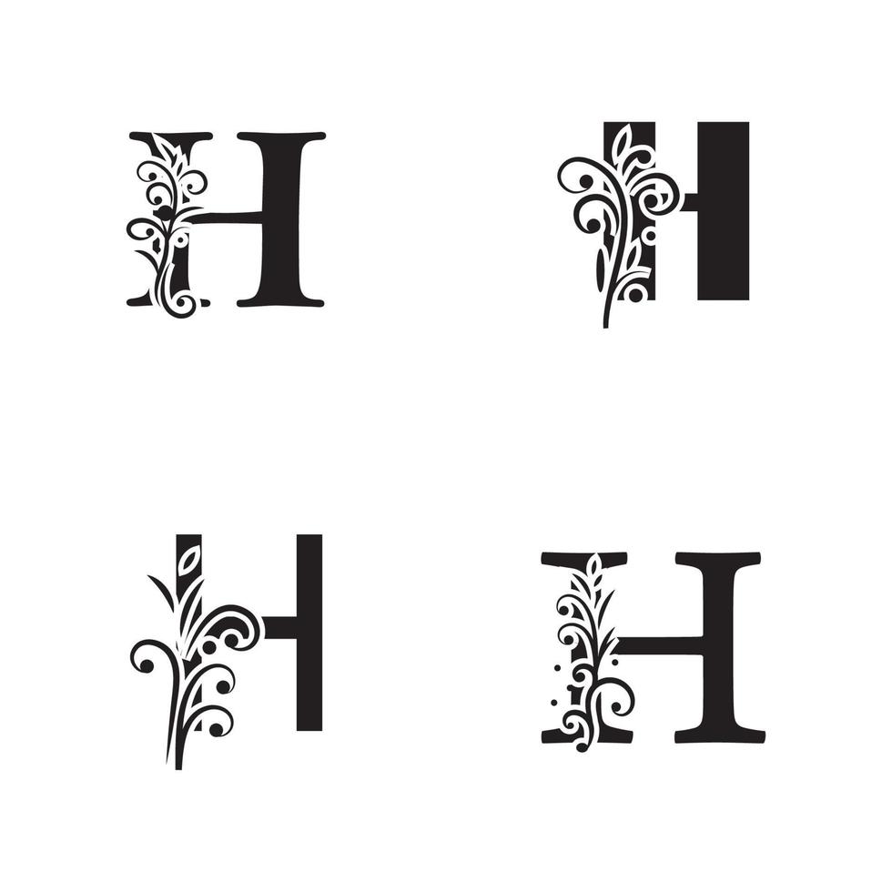 letter h logo pictogram vector ontwerpsjabloon