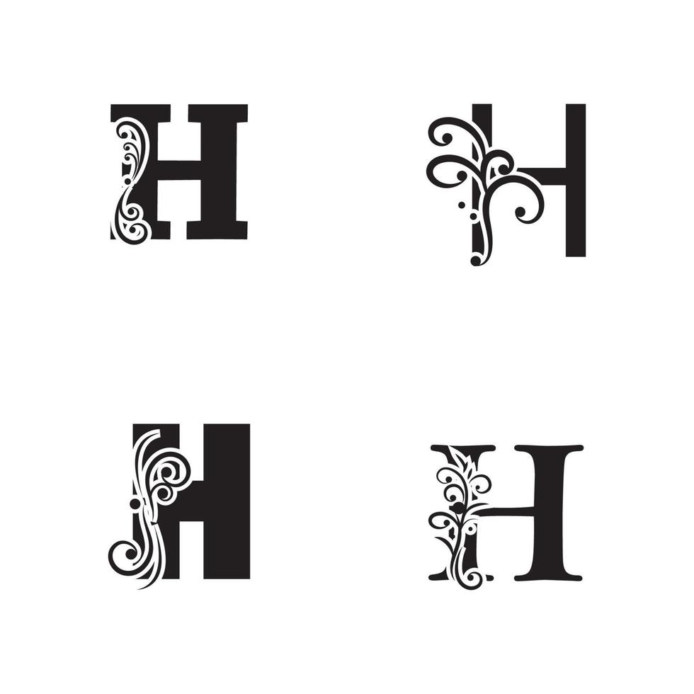 letter h logo pictogram vector ontwerpsjabloon