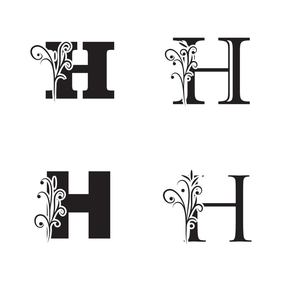 letter h logo pictogram vector ontwerpsjabloon