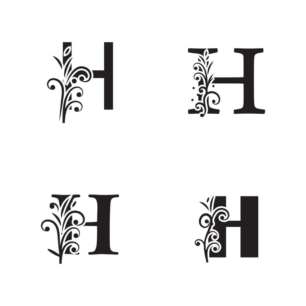 letter h logo pictogram vector ontwerpsjabloon