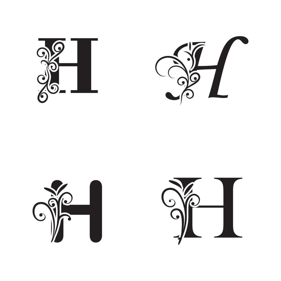 letter h logo pictogram vector ontwerpsjabloon