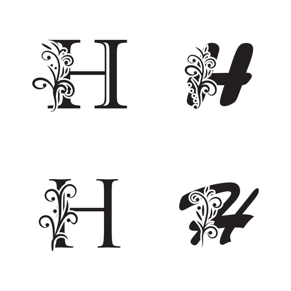 letter h logo pictogram vector ontwerpsjabloon