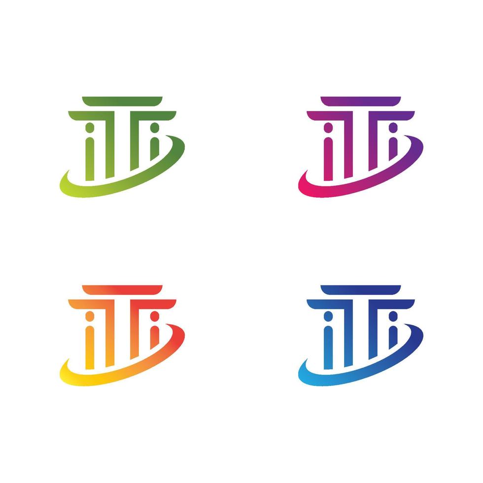 pijler logo sjabloon vector icon set