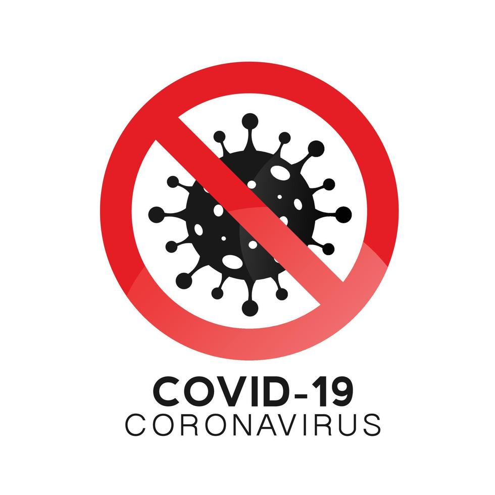 het coronavirus stoppen. Corona-uitbraak. het gevaar van het coronavirus en het risico voor de volksgezondheid. medisch concept met gevaarlijke cellen. vector