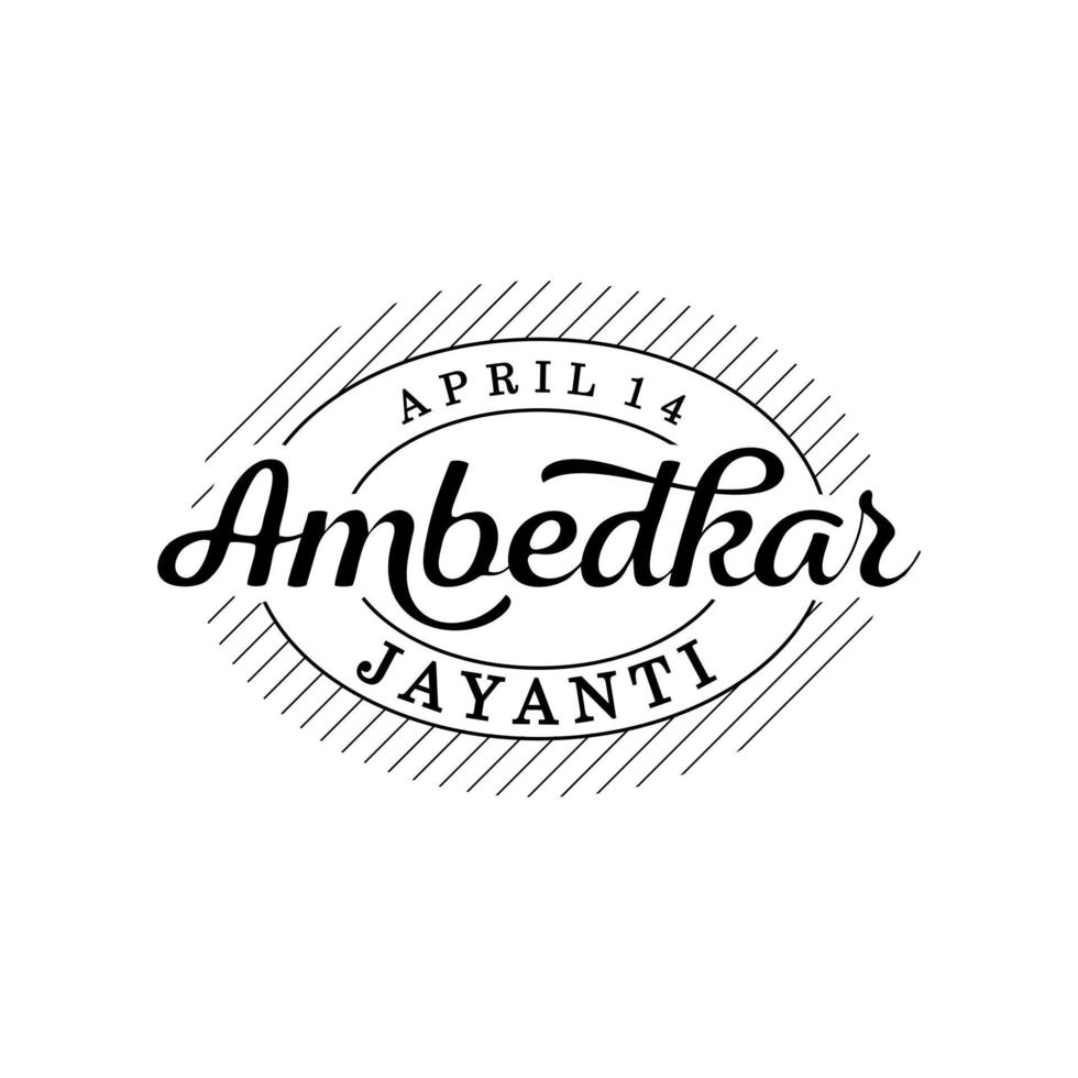 ambedkar jayanti typografie vector