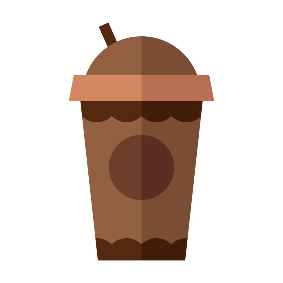 chocoladedrank vlakke afbeelding vector