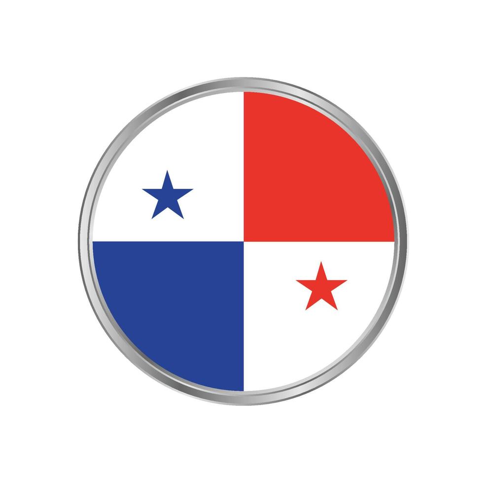 panama vlag met metalen frame vector