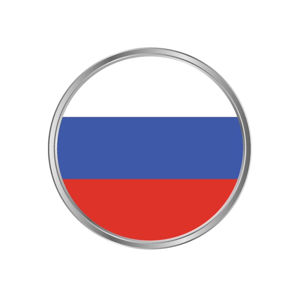 russische vlag met metalen frame vector