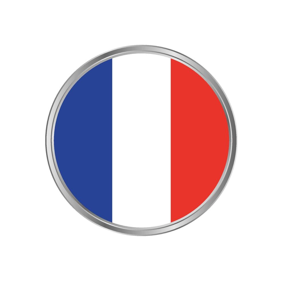 vlag van frankrijk met cirkelframe vector
