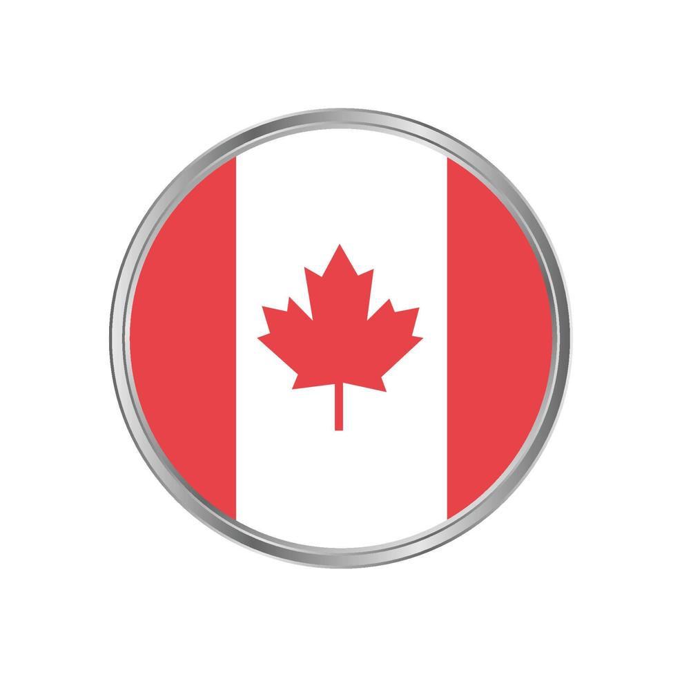 Canadese vlag met metalen frame vector