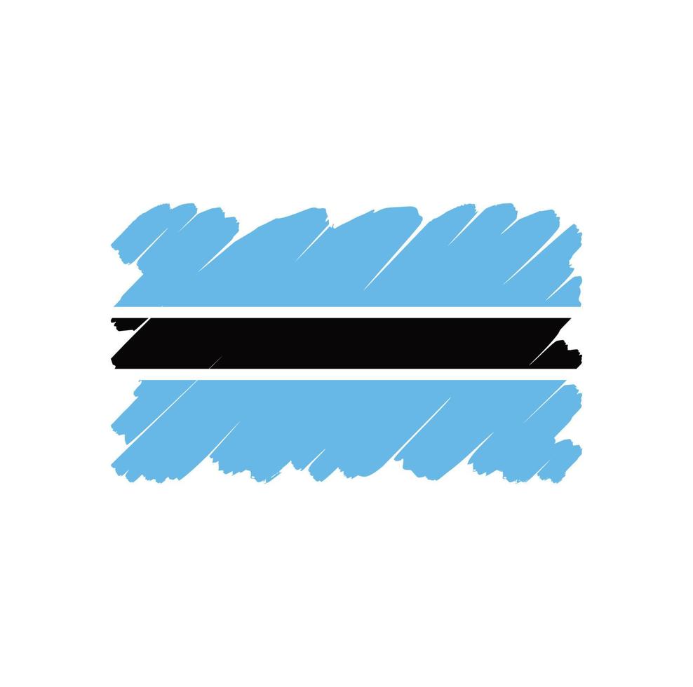 vlag van botswana vector