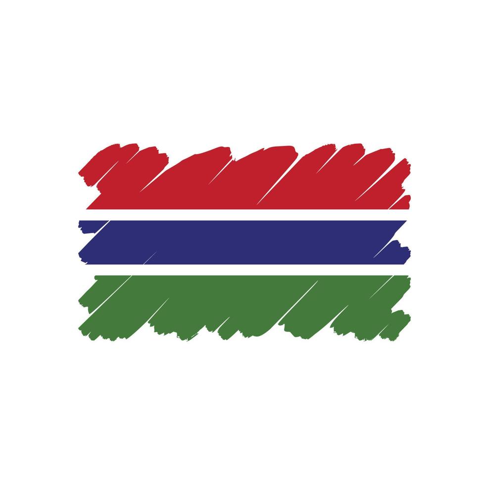 Gambia vlag vector