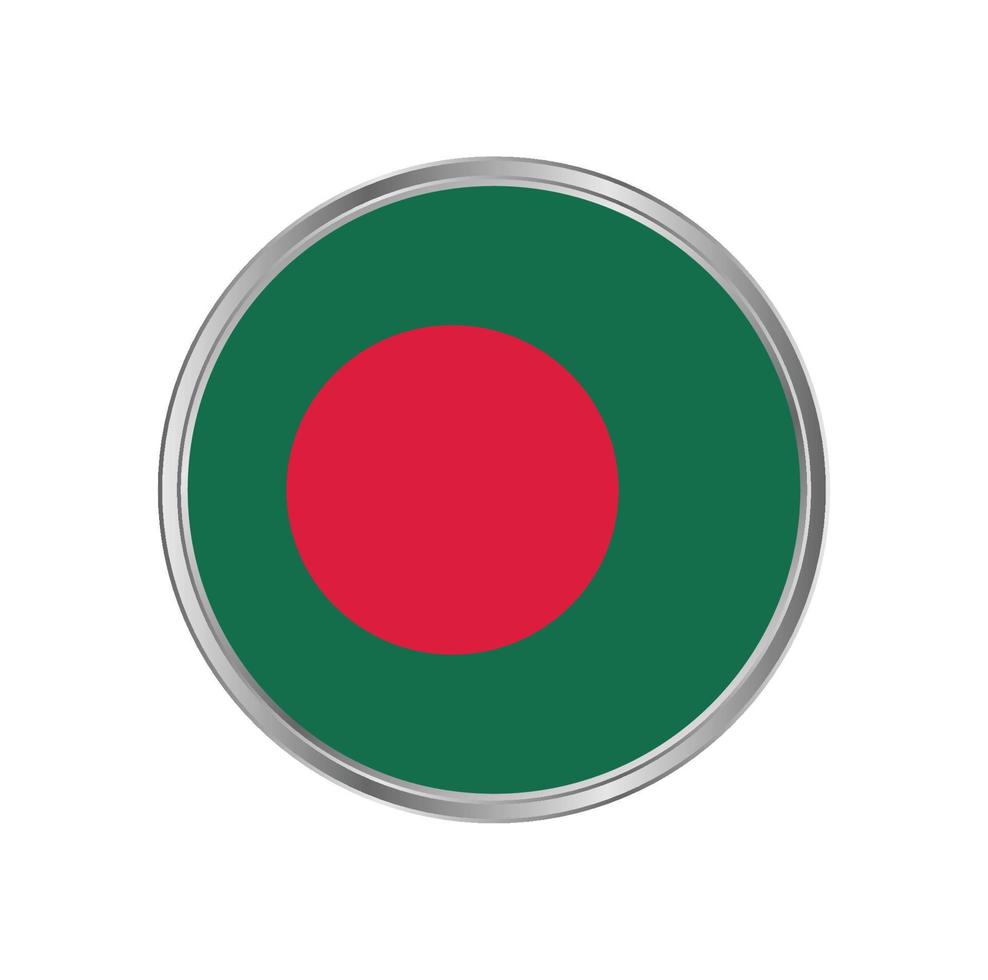 vlag van Bangladesh met metalen frame vector