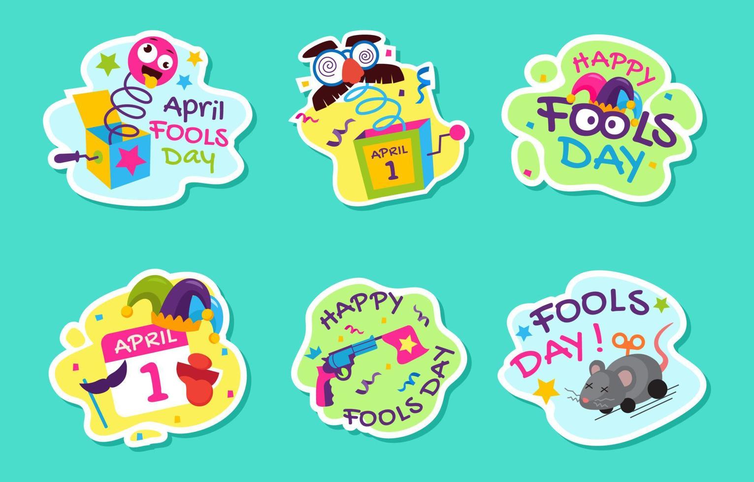 leuke april dwaas set vector