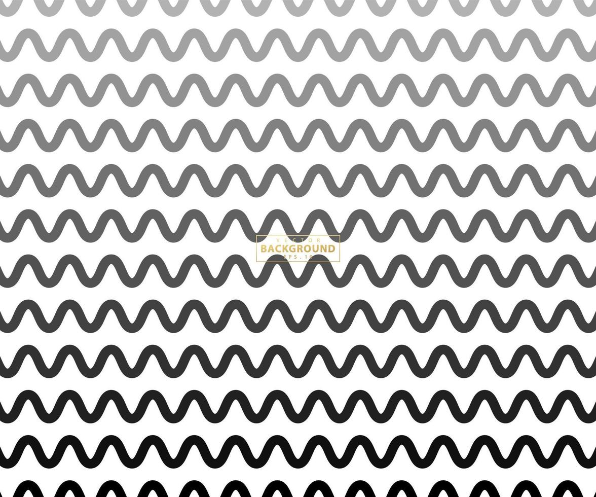 zig zag lijnen patroon. zwarte golvende lijn op een witte achtergrond. abstracte golf vectorillustratie. digitaal papier voor paginavullingen, webdesign, textielprint. vector kunst.