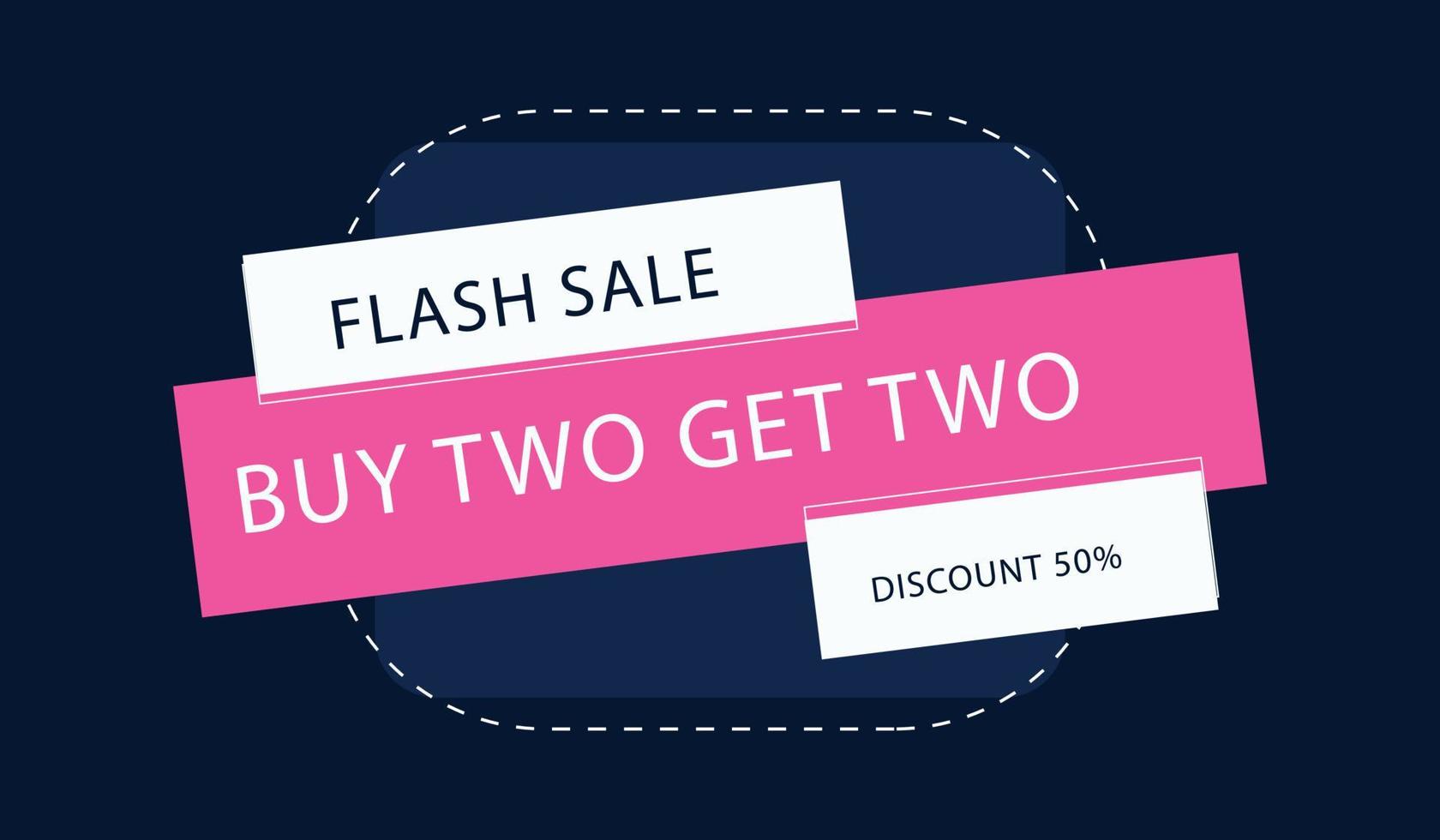 flash sale koop twee krijg twee banner vector