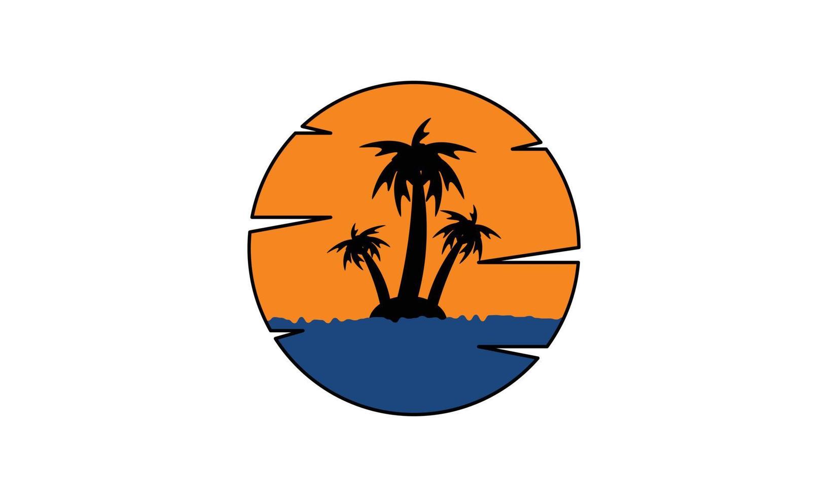 palm strand logo vector