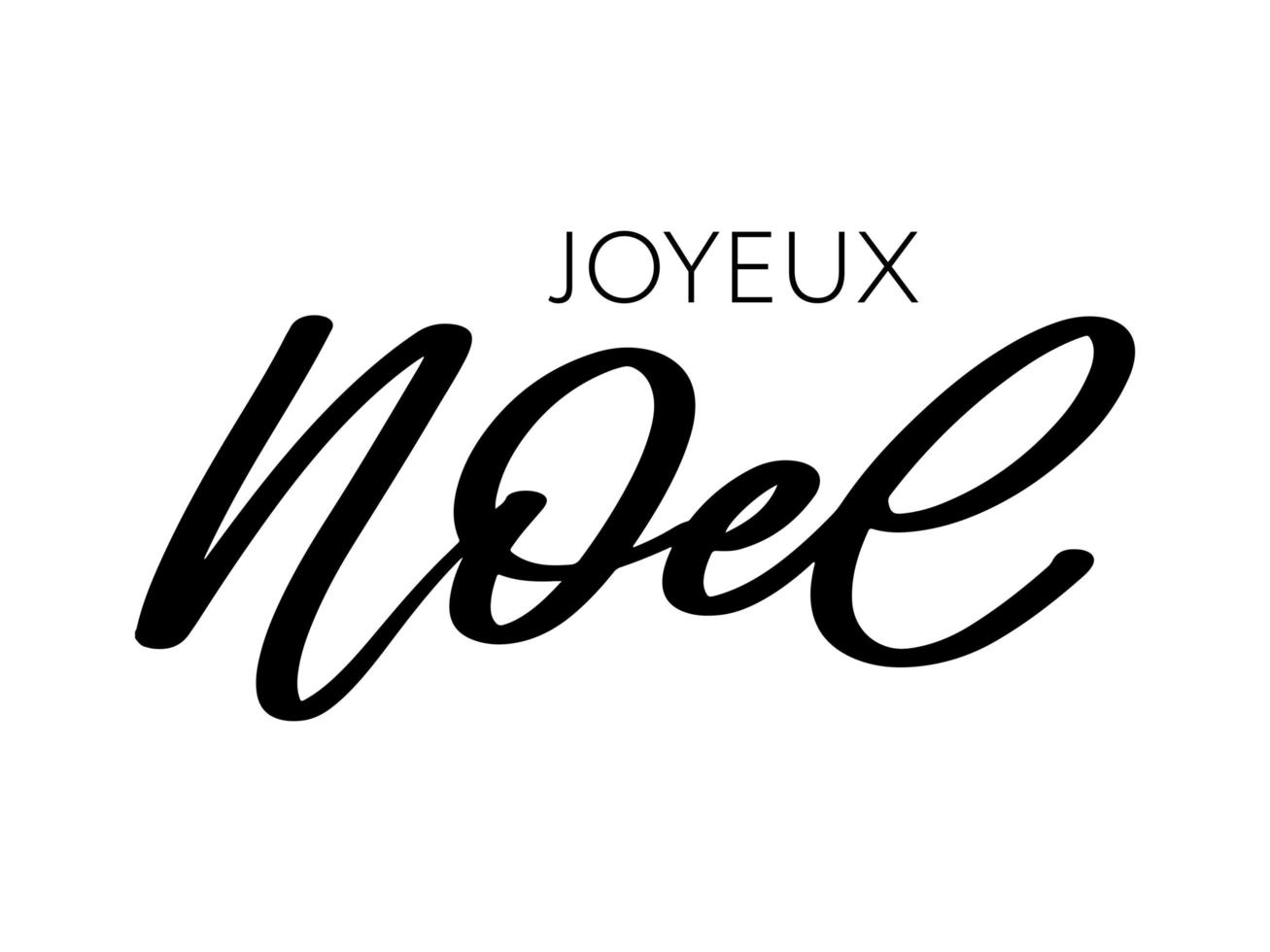 franse kerst luxe ontwerpsjabloon. vector joyeux noel tekst geïsoleerd op glanzende luxe background