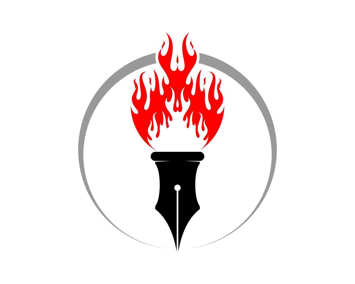 pen toorts brand vlam logo vector