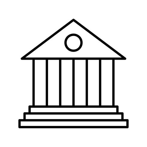 Banklijn zwart pictogram vector