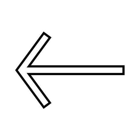 Linkerlijn zwart pictogram vector