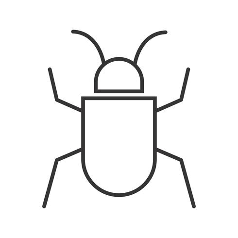 Buglijn zwarte pictogram vector