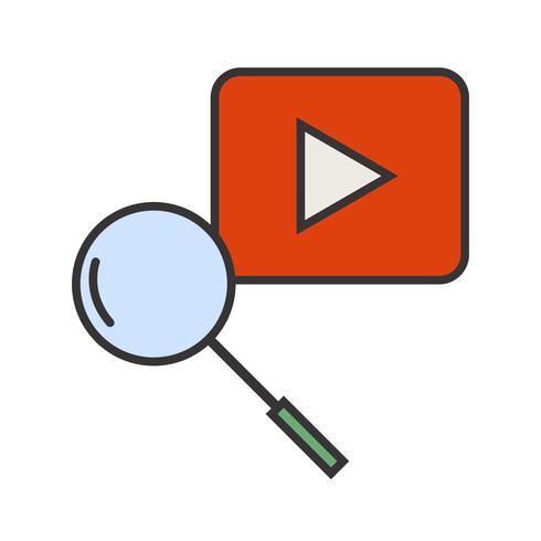 Youtube-zoekregel ingevuld pictogram vector