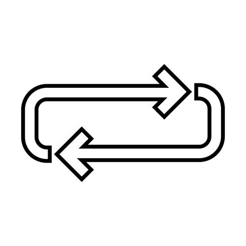 Looplijn zwart pictogram vector