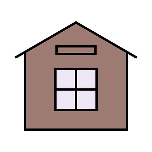 Huis lijn gevuld pictogram vector