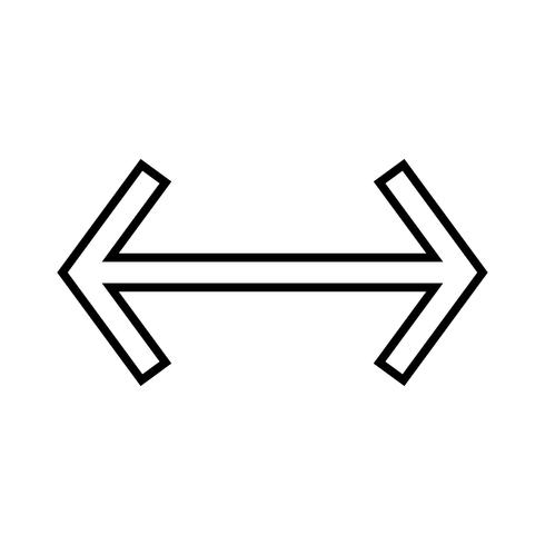 Links-Rechts Lijn Zwart Icoon vector